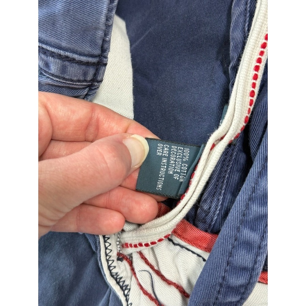 EUC Mens Polo‎ Ralph Lauren blue chino flat front shorts cotton drawstring SZ 33 - Picture 4 of 12
